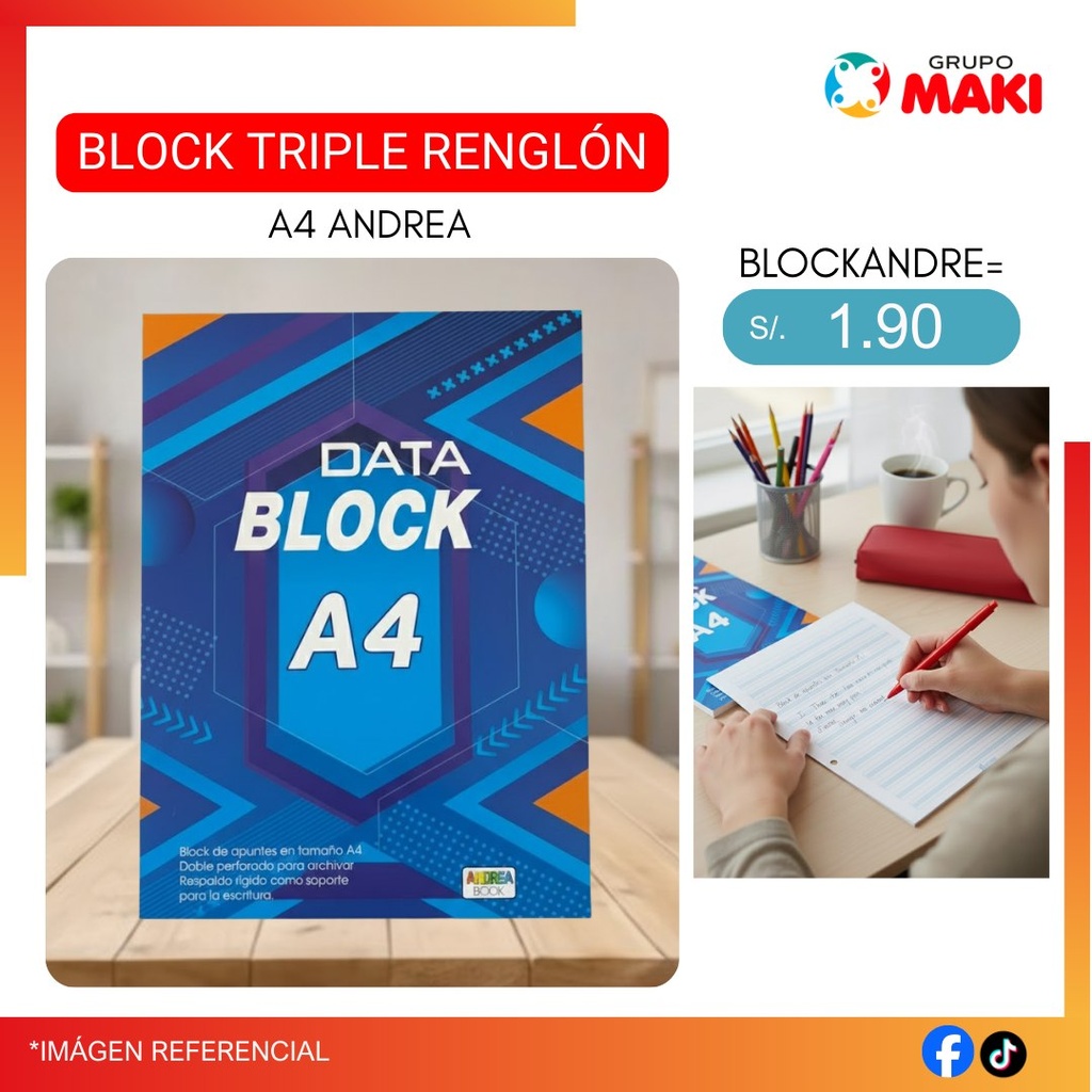 BLOCK TRIPLE TEGLON A4 ANDREA 