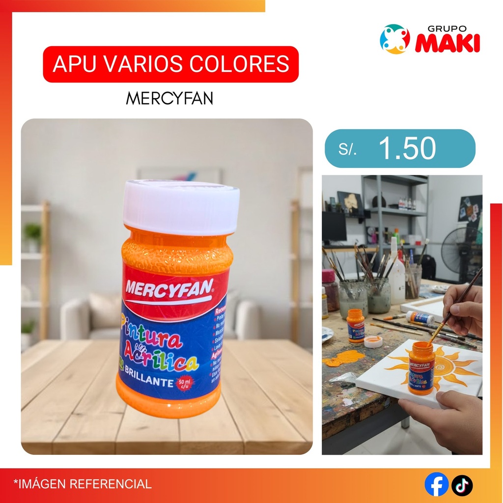 PINTURA ACRILICA BRILLANTE APU MERCYFAN
