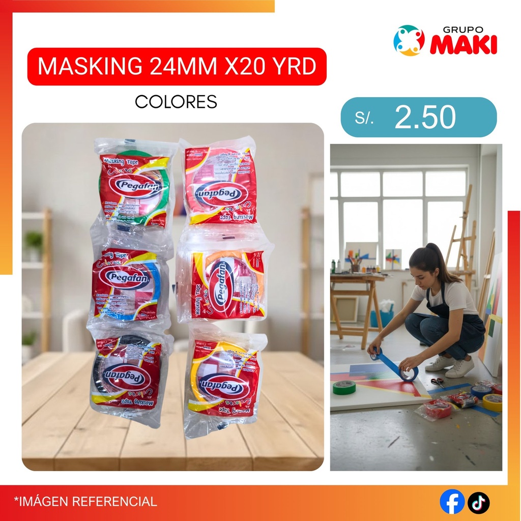 MASKING 24MM X 20YD AZUL