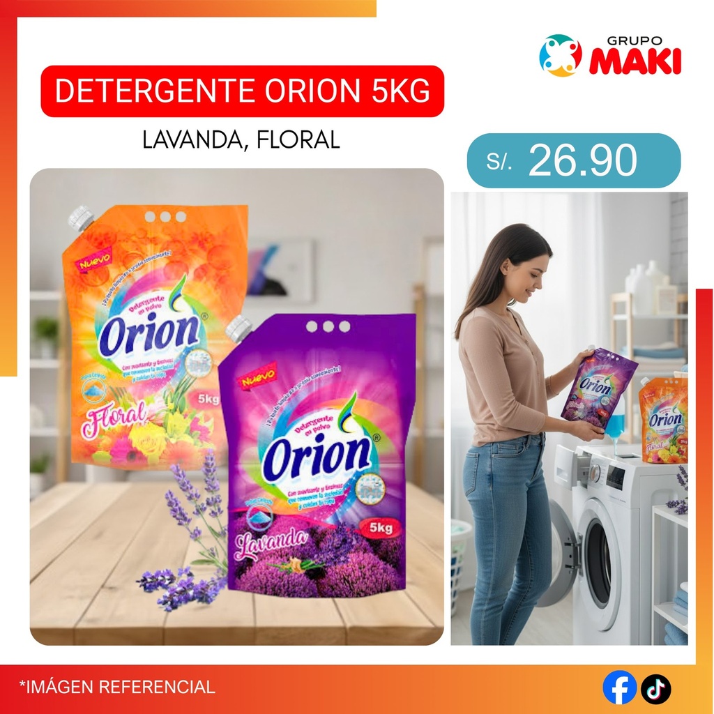 DETERGENTE FLORAL ORION CON BOCA 5KG 14/06
