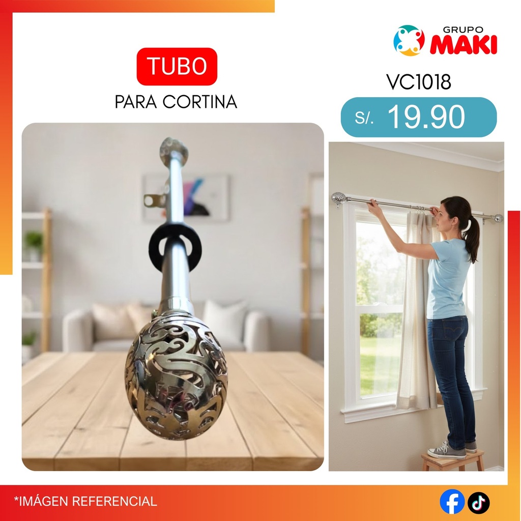 TUBO PARA CORTINA VC1018