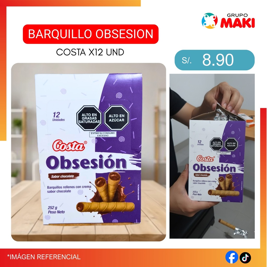 BARQUILLO OBSESION COSTA X 12UNI 06/07