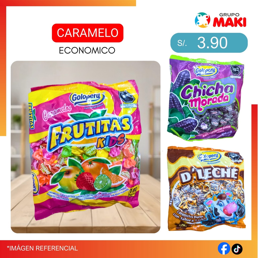 CARAMELO ECONOMICO D'LECHE FRUTITAS CHICHA 7751413000073