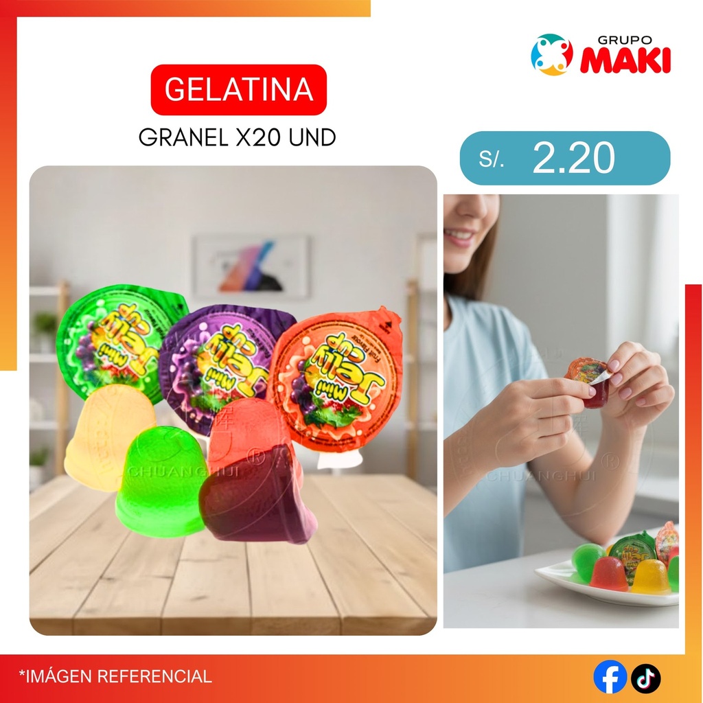 GELATINA A GRANEL X 20UNI