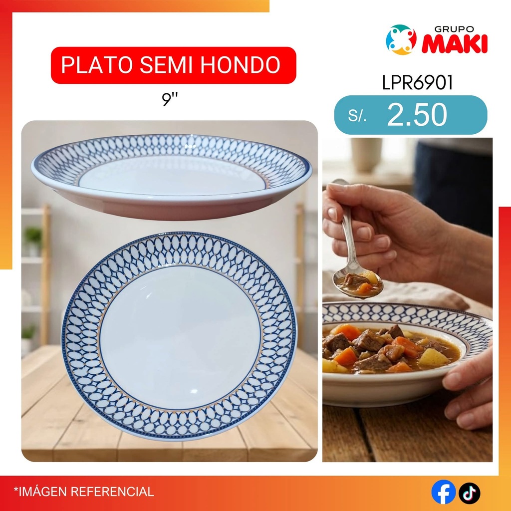 PALSTO SEMI HONDO 9" LPR6901