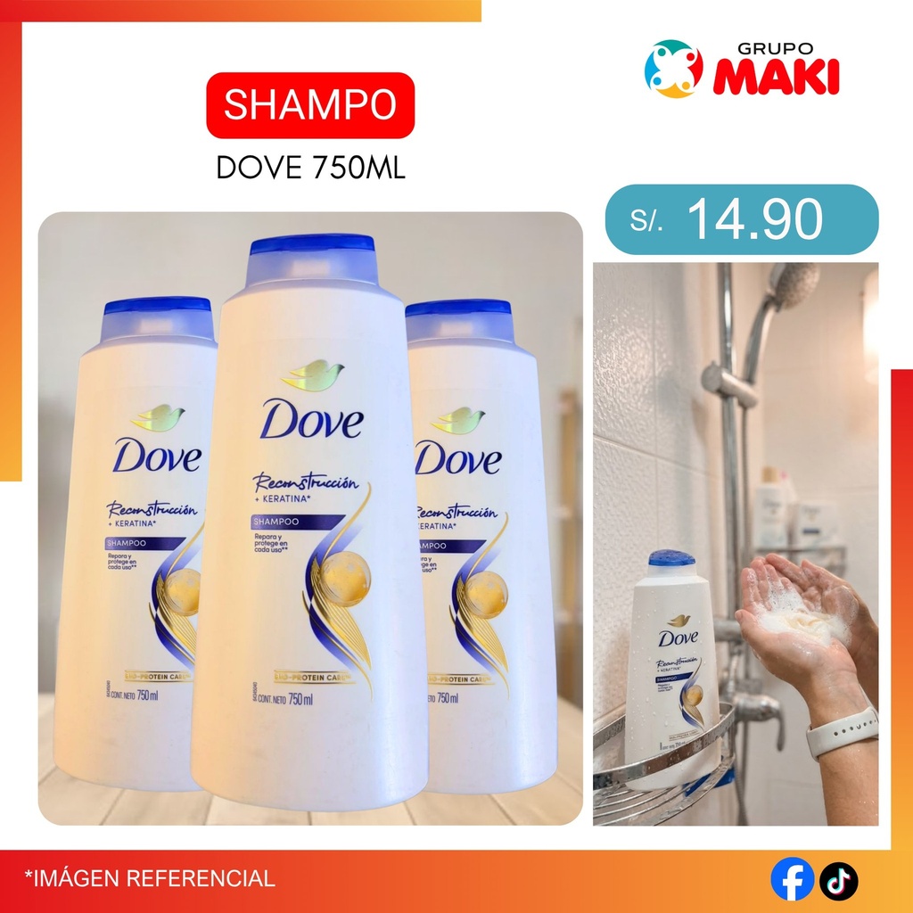 SHAMPO DOVE KERATINA 750ML 21/06