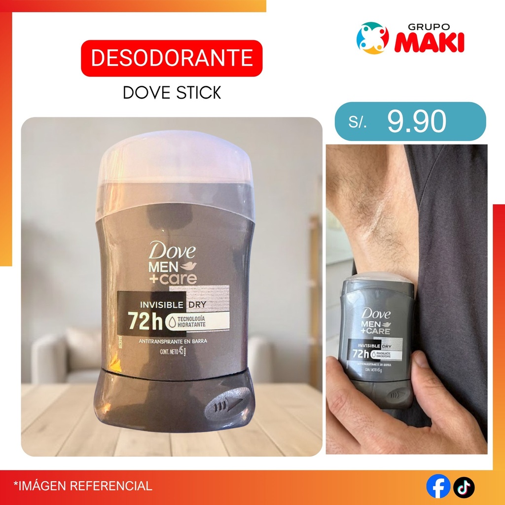 DESODORANTE DOVE STICK INVISIBLE DRY 45G 21/06