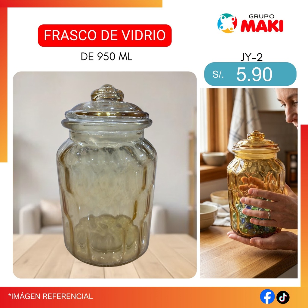 FRASCO DE VIDRIO DE 950ML 05/10