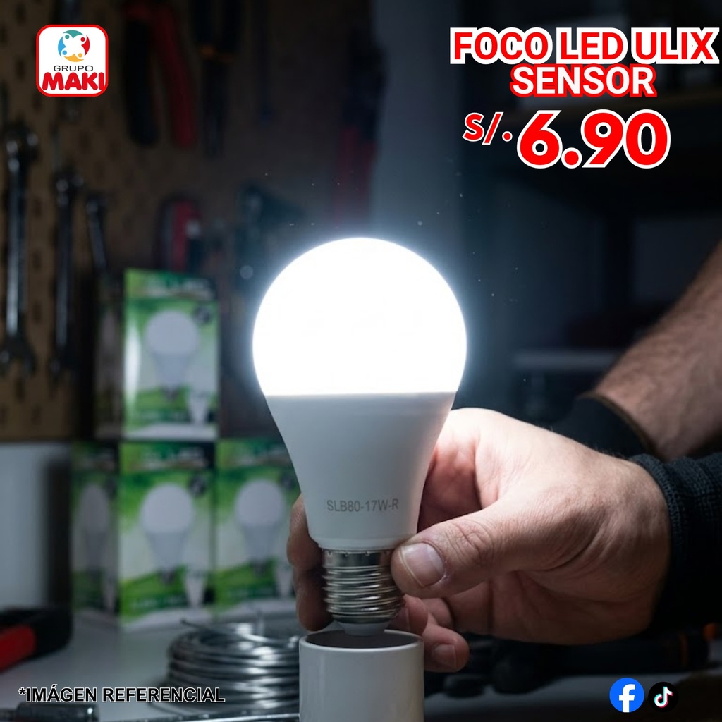 FOCO LED ULIX SLB80-17W-R SENSOR 11/07