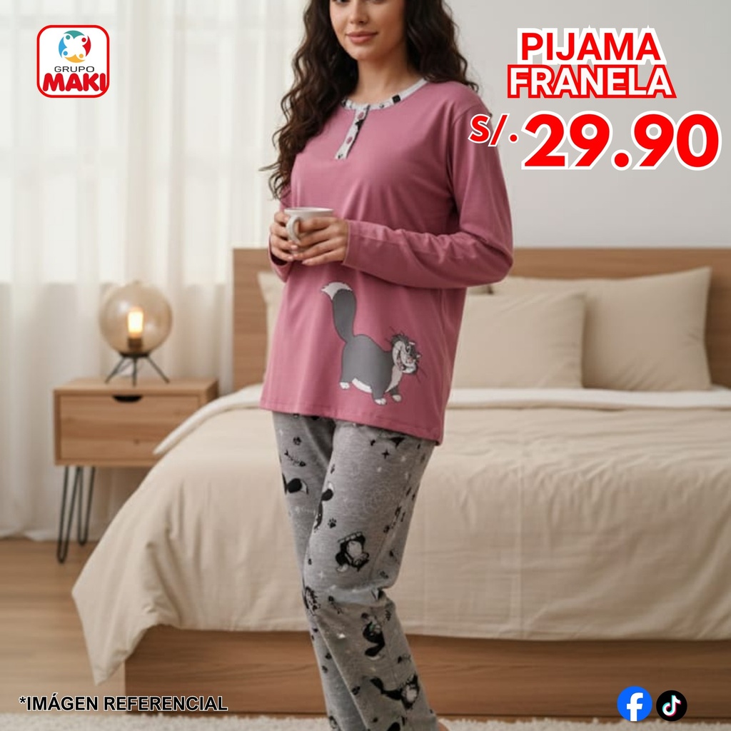 PIJAMA FRANELA T-S T-L 16/05
