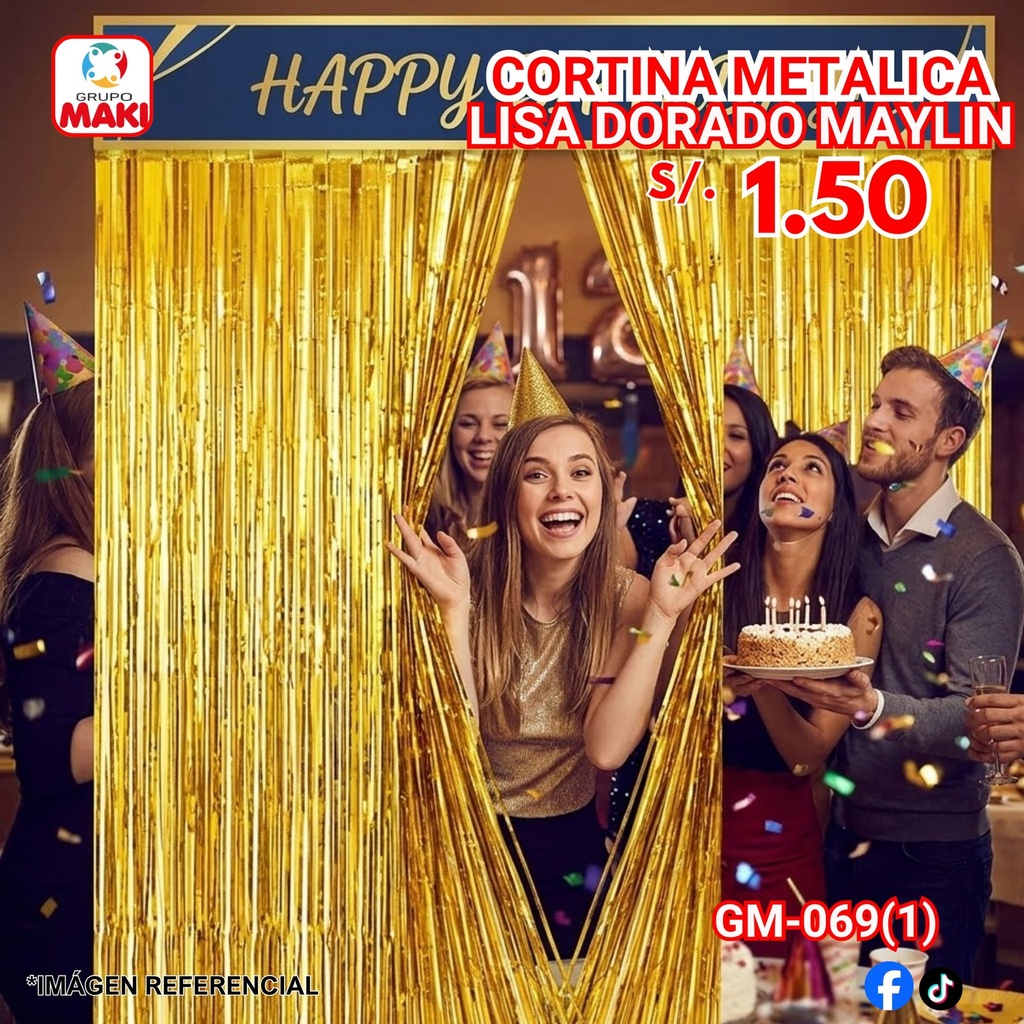 CORTINA METALICA LISA DORADO MAYLIN 22/05