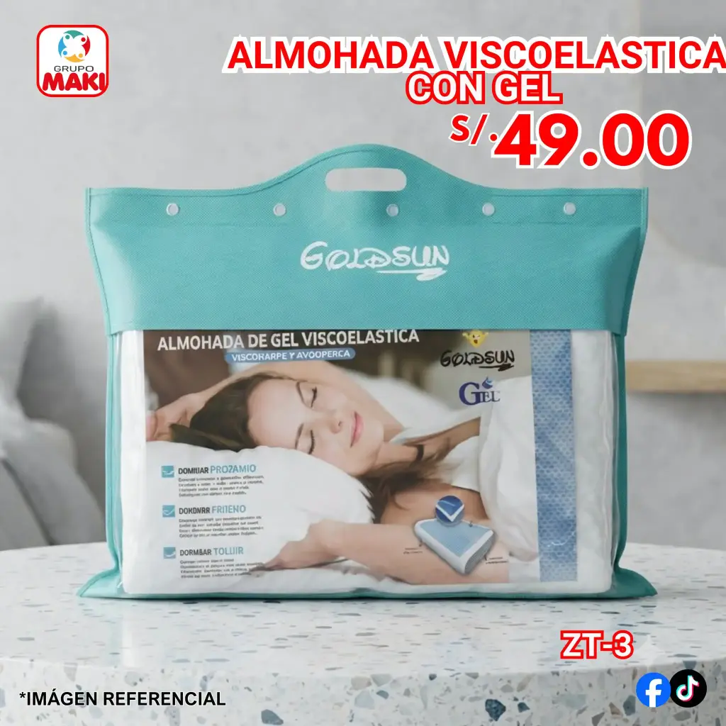 ALMOHADA VISCOELASTICA CON GEL 03/07