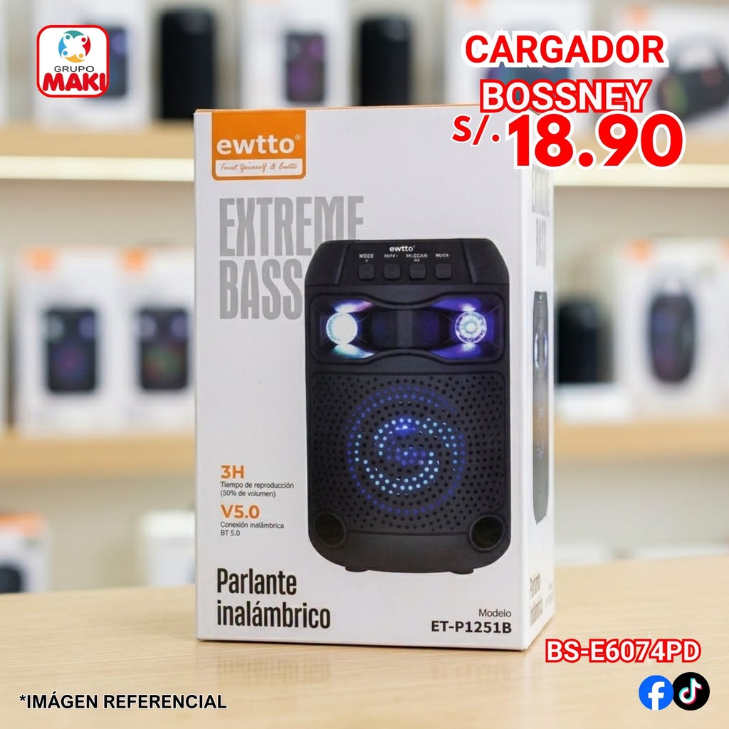 CARGADOR BOSSNEY BS-E6074PD 09/07