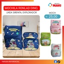 MOCHILA RONLAD DINO, LINDA SIRENITA, EXPLORADOR