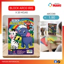 BLOCK ARCO IRIS X 20 HOJAS