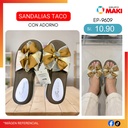 SANDALIAS TACO CON ADORNO